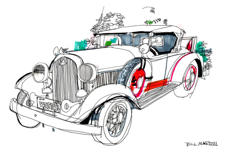 I think this is a 1930s Packard. I fell in love with the car and forgot to take my usual notes. This was at the Mountain Lake car show around 2018.
